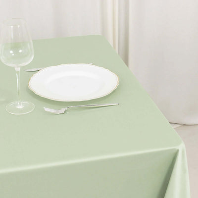 Scuba Square Tablecloth 70"x70" Sage Green - Wrinkle Free Table Cover