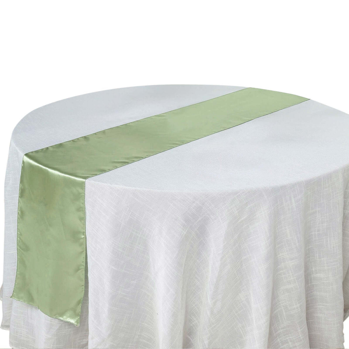 Sage Green Satin Table Runner 12