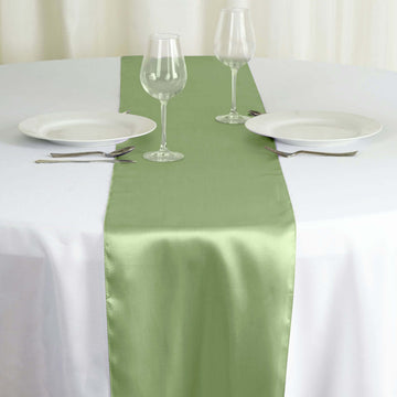 Sage Green Satin Table Runner 12"x108"