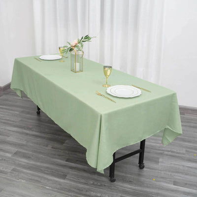 Polyester Rectangle Tablecloth 60"x102" Sage Green - Wrinkle-Resistant Finish