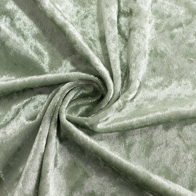 Premium Crushed Velvet Rectangle Tablecloth 60"x102" Sage Green - Soft Textured Feel Reusable Table Cover