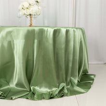 Sage Green Seamless Satin Round Tablecloth 132inch