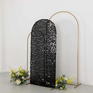 Shimmering Big Payette Sequin Wedding Arch Cover