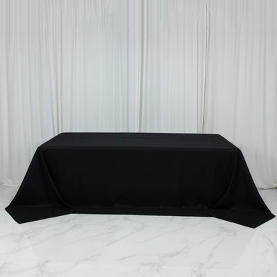Polyester Rectangular King Tablecloth – 108" x 156" Extra-Wide Black, Wrinkle-Resistant Banquet Linen for Catering, Events & 8ft Tables