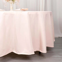 108inches Blush Rose Gold 200 GSM Seamless Premium Polyester Round Tablecloth