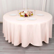 108inches Blush Rose Gold 200 GSM Seamless Premium Polyester Round Tablecloth