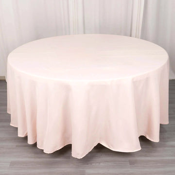 Blush Seamless Premium Polyester Round Tablecloth 220GSM 108