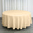 108 Inch Beige Polyester Round Tablecloth
