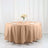 108 Inch Size Nude Polyester Round Tablecloth