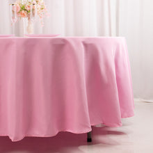 Pink Seamless Premium Polyester Round Tablecloth 220GSM