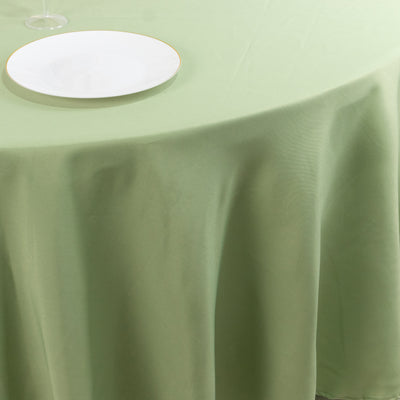 Premium Polyester Round Tablecloth 108" Sage Green - 220GSM Wrinkle-Resistant & Durable Table Cover
