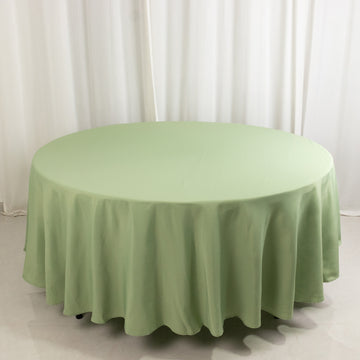 <h3 style="margin-left:0px;"><strong>Sage Green Premium Polyester Round Tablecloth</strong>