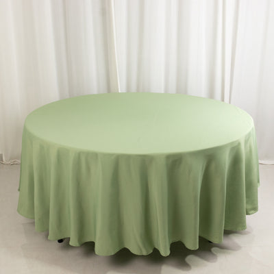 Premium Polyester Round Tablecloth 108" Sage Green - 220GSM Wrinkle-Resistant & Durable Table Cover