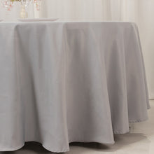 Silver Seamless Premium Polyester Round Tablecloth 220GSM 108inch