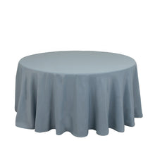 Dusty Blue Seamless Premium Polyester Round Tablecloth 220GSM 120inch for 5 Foot Table