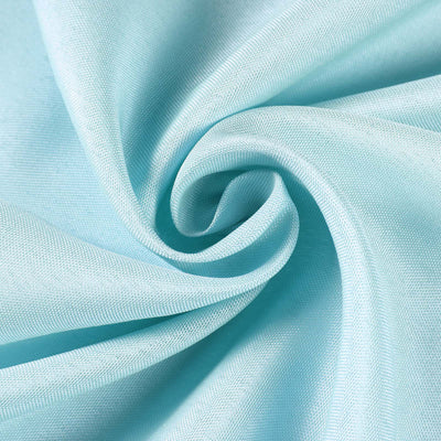 Polyester Round Tablecloth 120" Light Blue - Durable & Seamless Table Cover
