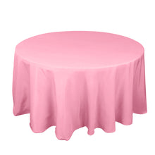 Pink Seamless Premium Polyester Round Tablecloth 220GSM 120 for 5 Foot Table