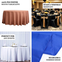 Gold Seamless Premium Polyester Round Tablecloth for 6 Foot Table With Floor-Length Drop