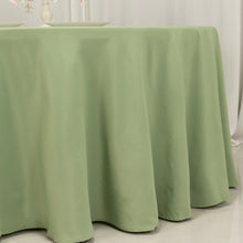 Sage Green Seamless Premium Polyester Round Tablecloth 220GSM for 5 Foot Table