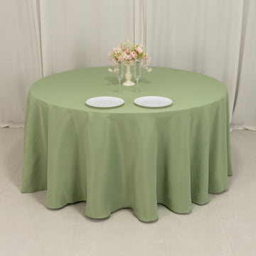 <h3 style="margin-left:0px;"><strong>Sage Green Seamless Premium Polyester Round Tablecloth</strong>