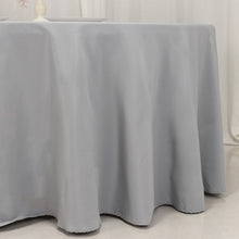 Silver Seamless Premium Polyester Round Tablecloth 220GSM 120 for 5 Foot Table