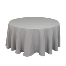 Silver Seamless Premium Polyester Round Tablecloth 220GSM 120 for 5 Foot Table