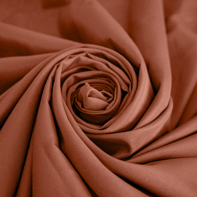 Polyester Round Tablecloth 120" Terracotta (Rust) - Durable & Seamless Table Cover