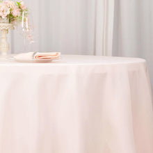 132inch Blush Rose Gold 200 GSM Seamless Premium Polyester Round Tablecloth