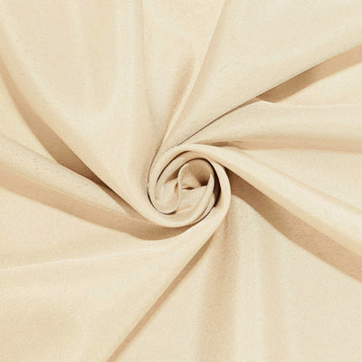 Polyester Round Tablecloth 132" Beige - Seamless Finish Table Cover