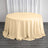 Beige Seamless Polyester Round Tablecloth 132inch
