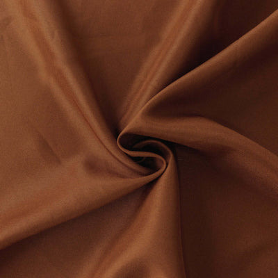 Polyester Round Tablecloth 132" Cinnamon Brown - Seamless Finish Table Cover