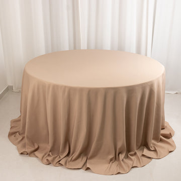 <h3 style="margin-left:0px;"><strong>Beautiful Nude Premium Polyester Round Tablecloth</strong>