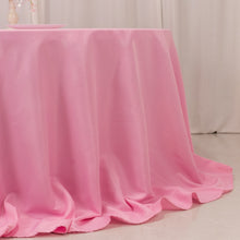 Pink Seamless Premium Polyester Round Tablecloth 220GSM for 6 Foot Table With Floor-Length Drop