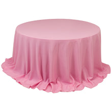 Pink Seamless Premium Polyester Round Tablecloth 220GSM for 6 Foot Table With Floor-Length Drop