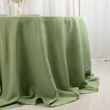 Sage Green Seamless Premium Polyester Round Tablecloth for 6 Foot Table With Floor-Lengt