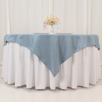 Dusty Blue Seamless Premium Polyester Square Table Overlay 220GSM 54"x54"