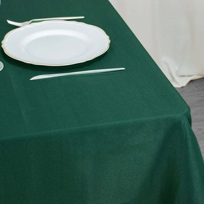 Premium Polyester Square Table Overlay 54"x54" Hunter Emerald Green - 220GSM Wrinkle-Resistant Table Topper