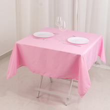 Pink Seamless Premium Polyester Square Tablecloth 220GSM