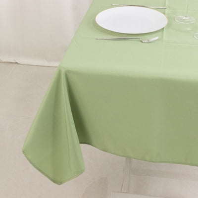 Premium Polyester Square Table Overlay 54"x54" Sage Green - 220GSM Wrinkle-Resistant Table Topper