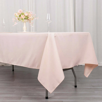 Premium Polyester Rectangle Tablecloth 60"x102" Blush - 220GSM Wrinkle-Resistant Table Cover