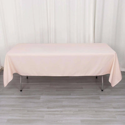 Premium Polyester Rectangle Tablecloth 60"x102" Blush - 220GSM Wrinkle-Resistant Table Cover