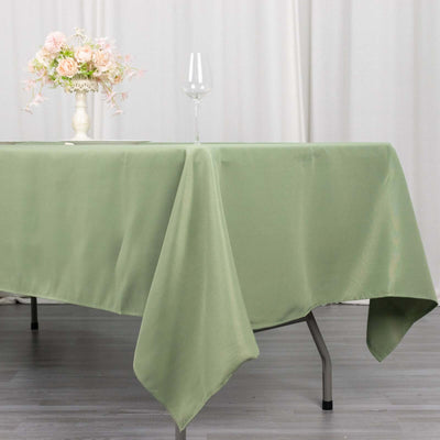 Premium Polyester Rectangle Tablecloth 60"x102" Dusty Sage Green - 220GSM Wrinkle-Resistant Table Cover