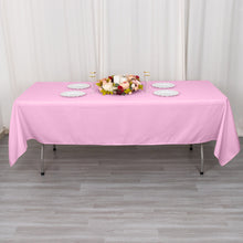 Pink Seamless Premium Polyester Rectangular Tablecloth 220GSM 60x102inch