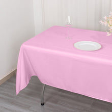 Pink Seamless Premium Polyester Rectangular Tablecloth 220GSM 60x102inch