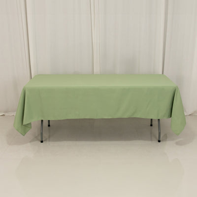 Premium Polyester Rectangle Tablecloth 60"x102" Sage Green - 220GSM Wrinkle-Resistant Table Cover
