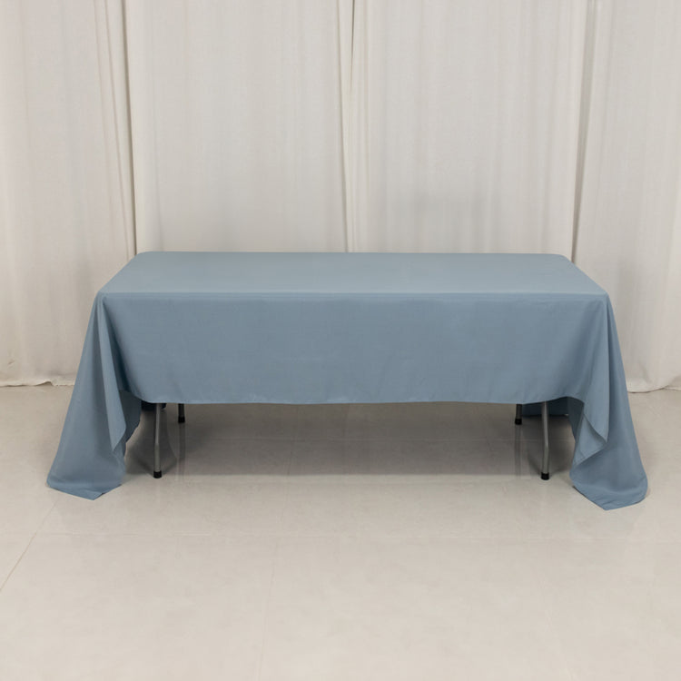 Dusty Blue Seamless Premium Polyester Rectangular Tablecloth 220GSM