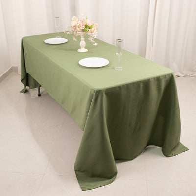 Premium Polyester Rectangle Tablecloth 60"x126" Dusty Sage Green - 220GSM Wrinkle-Resistant Table Cover