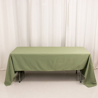Premium Polyester Rectangle Tablecloth 60"x126" Dusty Sage Green - 220GSM Wrinkle-Resistant Table Cover