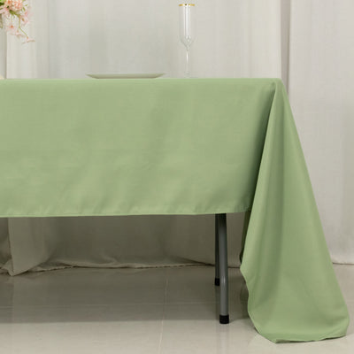 Premium Polyester Rectangle Tablecloth 60"x126" Sage Green - 220GSM Wrinkle-Resistant Table Cover