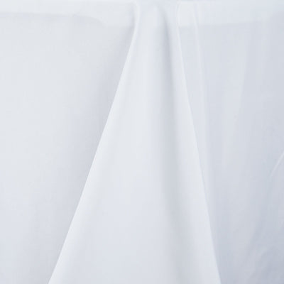 Premium Polyester Rectangle Tablecloth 60"x126" White - 220GSM Wrinkle-Resistant & Durable Table Cover